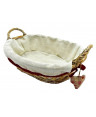 CESTA OVALE CON FODERA CREMA WASH FIOCCO E CUORE CM.35X28 H.10