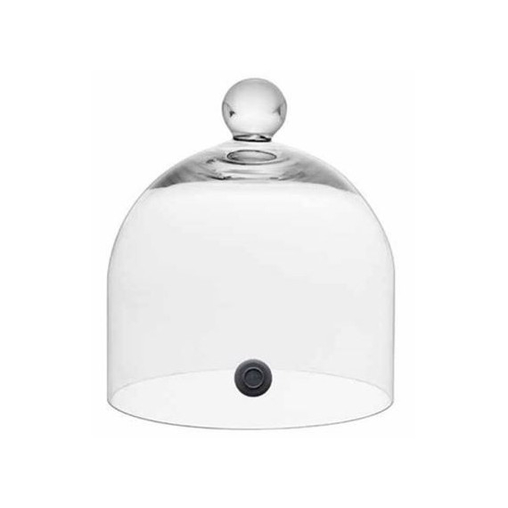 Sage campana in vetro con foro per affumicatura Ø cm.16 h.17