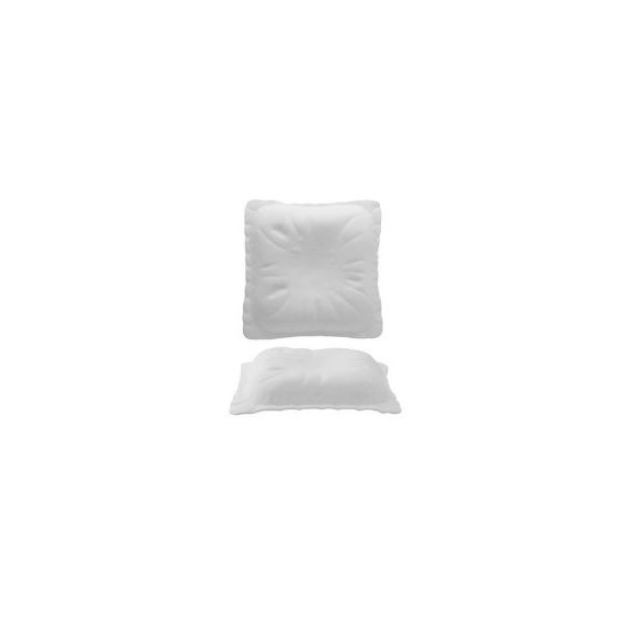 Mri piatto gourmet cuscino in vetro bianco quadrato cm.29x29  pezzi 2