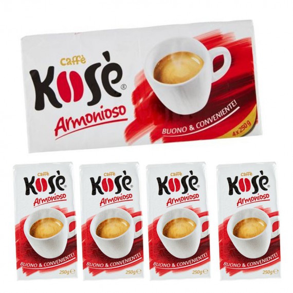 KOSE' CAFFE' ARMONIOSO ROSSO 4X250 GR.