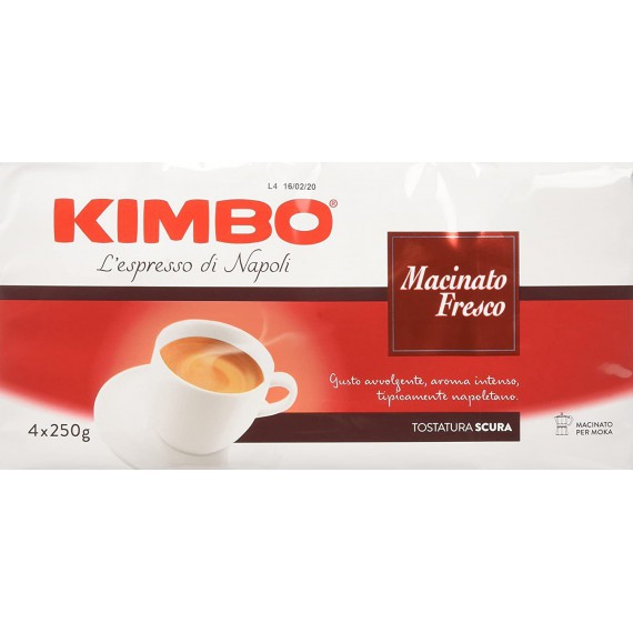 KIMBO CAFFE' MACINATO FRESCO QUARTETTO 4X250